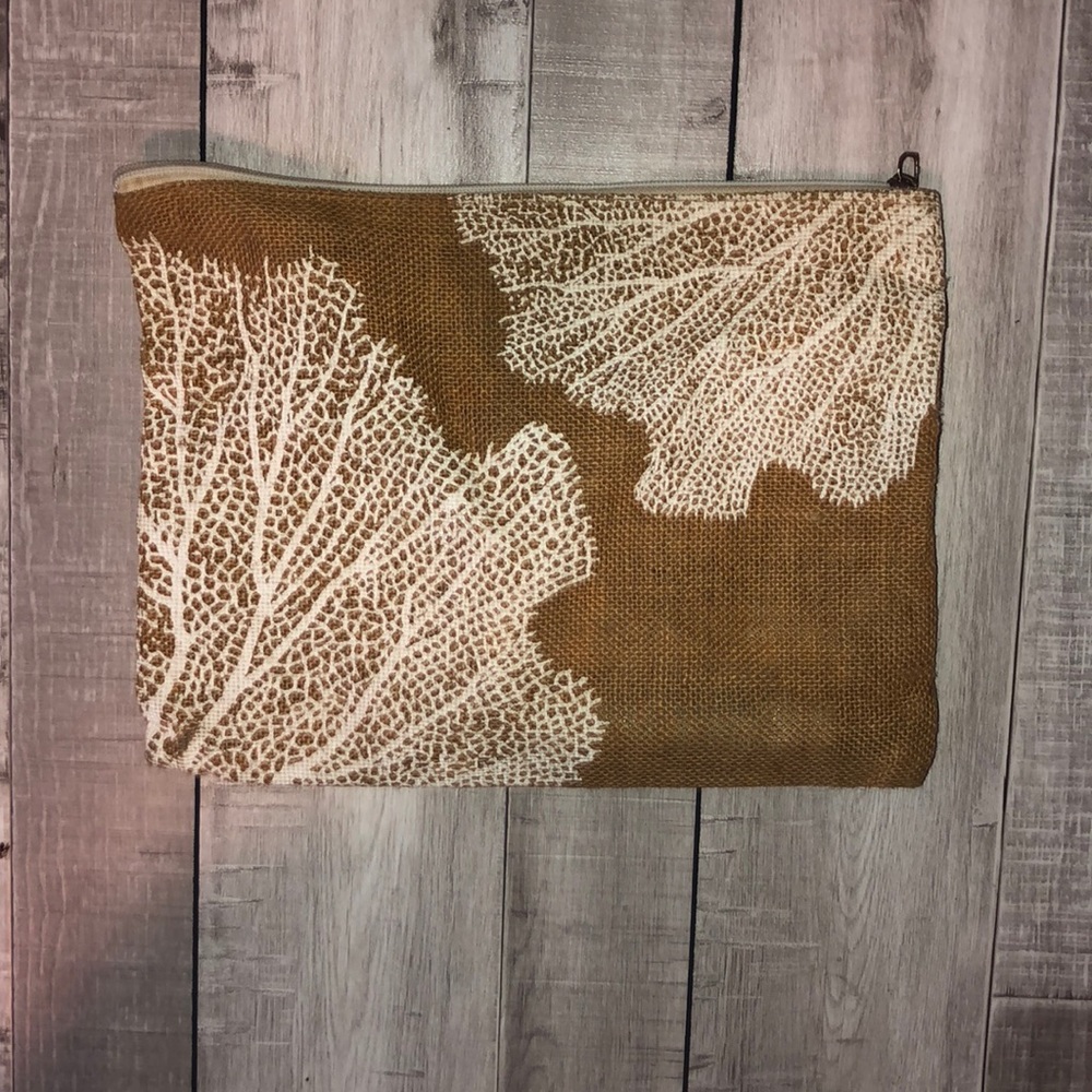Mud pie burlap clutch